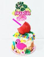 fondant d'aniversari tropical